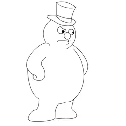 Angry Frosty Free Coloring Page for Kids
