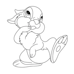 Bunnies Paw Up Free Coloring Page for Kids