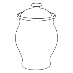Ceramic Clay Container Free Coloring Page for Kids