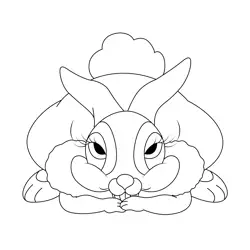 Cute Bunny Free Coloring Page for Kids