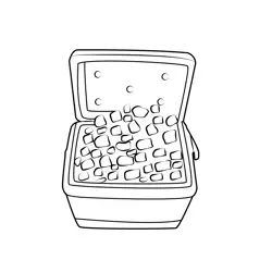 Ice Box Free Coloring Page for Kids