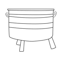 Metal Pot Free Coloring Page for Kids