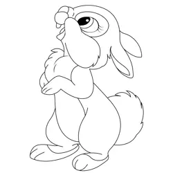 Nice Bunnie Free Coloring Page for Kids