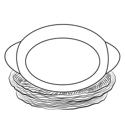 Plate With Basket Free Coloring Page for Kids