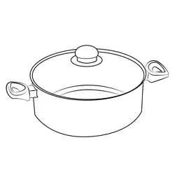 Red Cook Ware Free Coloring Page for Kids