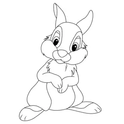 Standing Thumper Free Coloring Page for Kids
