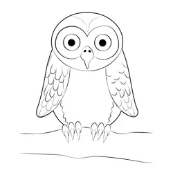 Owl 7 Free Coloring Page for Kids