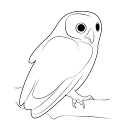 The Great Horned Owl Free Coloring Page for Kids