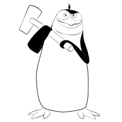 Protected Penguin Free Coloring Page for Kids