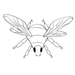 Insect Bumble Bee Free Coloring Page for Kids