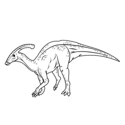Hadrosaurid Free Coloring Page for Kids