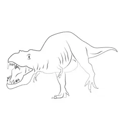 Tyrannosaurus Rex 2 Free Coloring Page for Kids