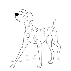 Dalmatians Walking Free Coloring Page for Kids