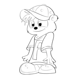 Funny Alvin Free Coloring Page for Kids