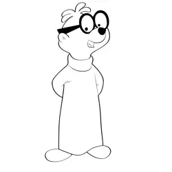 Standing Simon Free Coloring Page for Kids