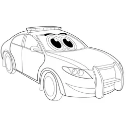 Police Cartoon Car