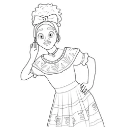Dolores Encanto Free Coloring Page for Kids