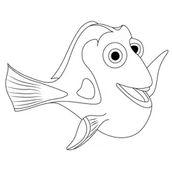 Happy Dory Free Coloring Page for Kids