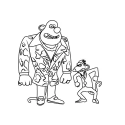 Whitey And Spike Promo Free Coloring Page for Kids