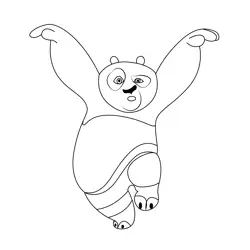Kung Fu Panda Free Coloring Page for Kids