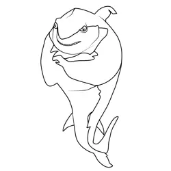 Frankie Shark Tale Free Coloring Page for Kids