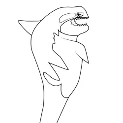 Willie the Killer Whale Shark Tale Free Coloring Page for Kids