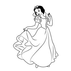 Princess Snow White Showing Her Dress