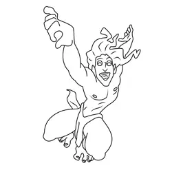Happy Tarzan Free Coloring Page for Kids