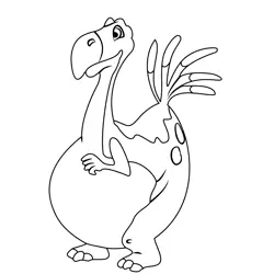 Foobie From The Land Before Time Free Coloring Page for Kids