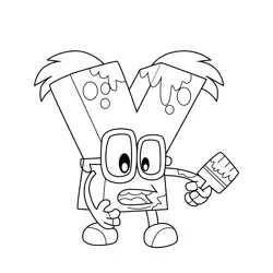 ABC Monster Y Free Coloring Page for Kids