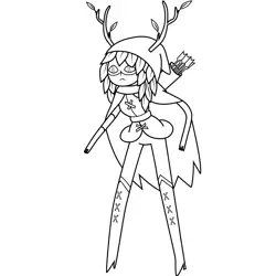 Huntress Wizard Adventure Time Free Coloring Page for Kids