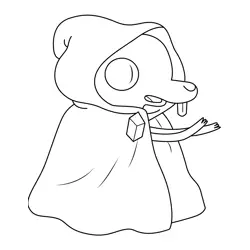 Mouse Wizard Adventure Time Free Coloring Page for Kids