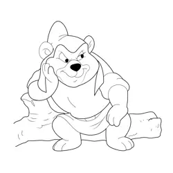 Relax Gruffi Gummi Free Coloring Page for Kids