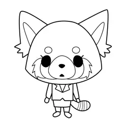 Retsuko the Red Panda Aggretsuko Free Coloring Page for Kids