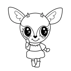 Tsunoda the Gazelle Aggretsuko Free Coloring Page for Kids