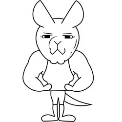 Yoga Instructor Aggretsuko Free Coloring Page for Kids