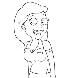 Becky Arangino American Dad! Free Coloring Page for Kids