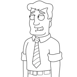 Chuck White American Dad! Free Coloring Page for Kids