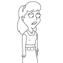 Kimmie American Dad! Free Coloring Page for Kids