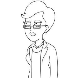 Meg Penner American Dad! Free Coloring Page for Kids