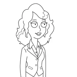 Michelle American Dad! Free Coloring Page for Kids