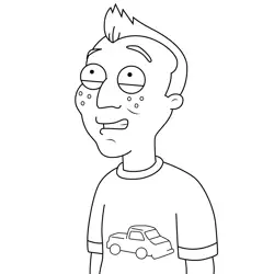 Randy American Dad! Free Coloring Page for Kids