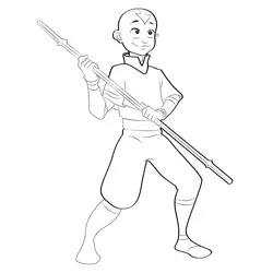 Aang With Stick