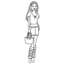 Teresa From Barbie Life In The Dreamhouse Free Coloring Page for Kids