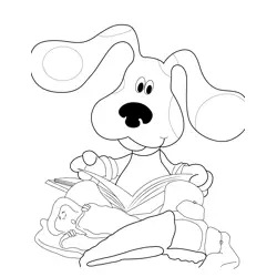 Blues Clues Reading Story Book Free Coloring Page for Kids