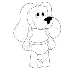 Simple Blues Clues Free Coloring Page for Kids