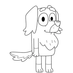 Mrs. Retriever Bluey Free Coloring Page for Kids