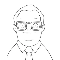 Adrian Bob's Burgers Free Coloring Page for Kids