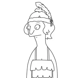 Allison Bob's Burgers Free Coloring Page for Kids