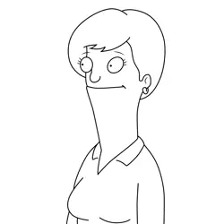 Amy Bob's Burgers Free Coloring Page for Kids